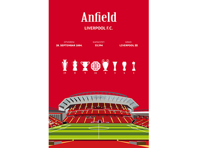 Anfield - stadium branding design graphic design illustration vector