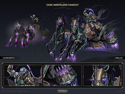 Dark Wasteland Chariot 2d art cgi character character concept character design concept concept art digital 2d digital art fantasy game game art game of heroes gamepack illustration legendary mobile games sci fi