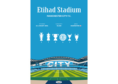 Etihad Stadium - stadium branding design graphic design illustration vector