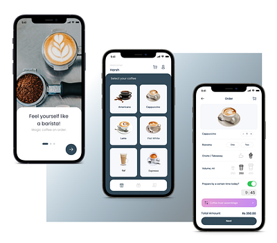 Coffee shop app app design application figma mobile app design mobile design trending ui design uxui