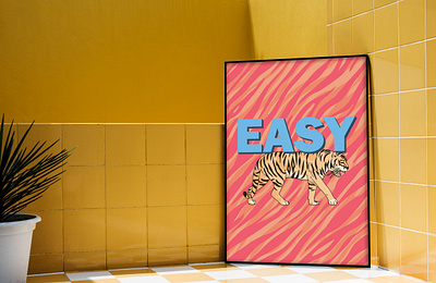Easy Tiger design graphic design illustration typography vector