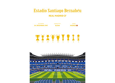 Estadio Santiago Bernabeu - stadium branding design graphic design illustration vector