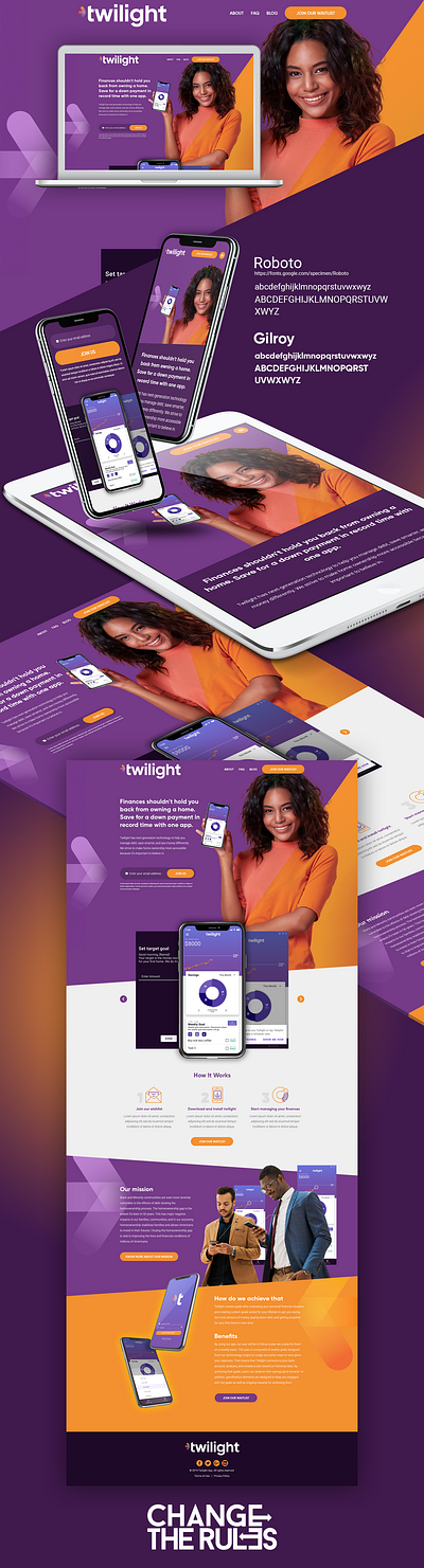 Twilight App Responsive Web Design bootsrap design responsive web design ui ux