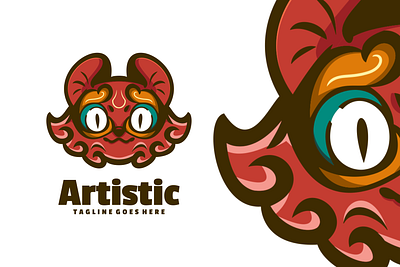 Artistic animal branding cute mascot design graphic design illustration logo ui vector