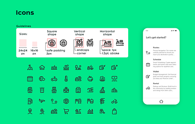 Icons for mobile app. figma icon illustrator ui vector