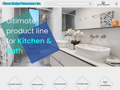 The home page of the online store of sanitary ware for the kitch design e comerce home page homepage kitchen and bath landing page plumbing ui ui design uiux uiuxdesign ux design web web design