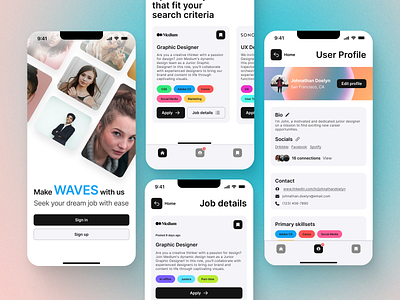 Jobseeker App app branding dailyui dailyui 50 design gfxmob graphic design typography ui ux vector