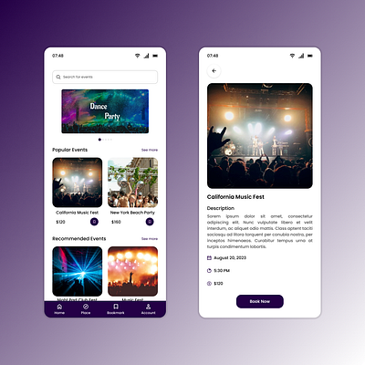 Event Booking App dailyui design ui ui design uidesign ux ux design