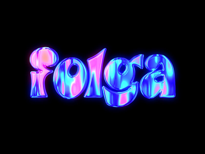 FOLGA studio animation logo aimation branding chrome folga hologram holographic identity lettering letters logo