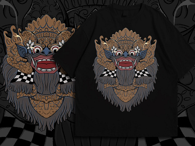 Barong mask illustrationaday