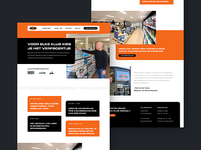 Homepage design for a local paint shop branding business design floating local modern paint ui ux webdesign