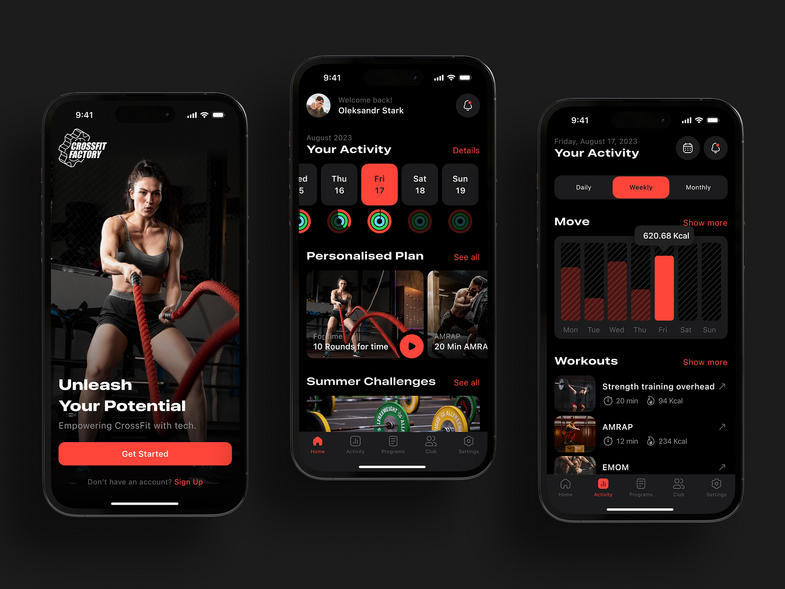 CrossFit & Workout Tracker - Mobile App Concept by Oleksandr 🇺🇦 ️ on ...