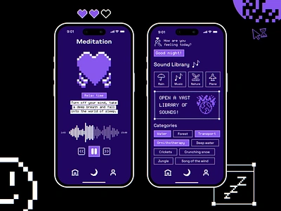 An Anti-Insomnia App android animation app design branding dashboard design desire agency graphic design illustration insomnia ios logo meditations mobile app mobile ui motion motion graphics ui wellmess