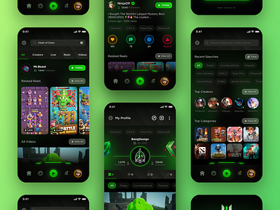 iGaming interface - Streaming Game Platform bet betting casino casino interface design gambling game platform gamer igaming igaming design interface live casino online casino shorts slots streaming streaming interface ui ux video