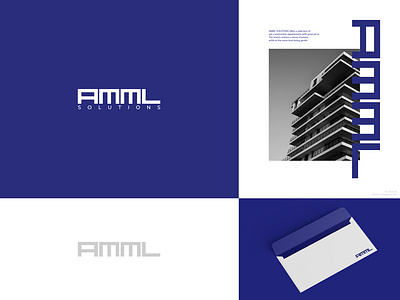 AMML SOLUTIONS Logo Design brand identity brand logo branding construction logo design graphic design illustration logo logo design logotype minimal logo minimal logo design minimalist logo