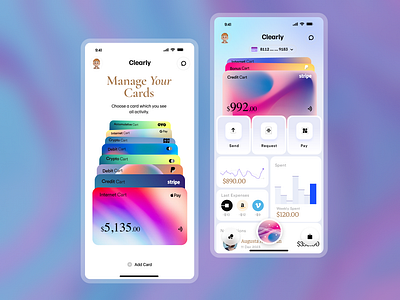 Banking App with prototyping 3d animation app branding design figam figma graphic design illustration logo motion graphics ui vector