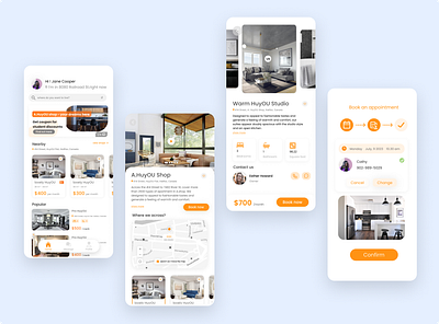 Rental Apartment App app booking design mobile app rental ui ux