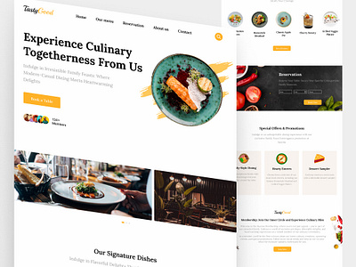 TastyGood - Restaurant Website app b2b branding component design food landing page luxury menu restaurant saas service table ui ux web website