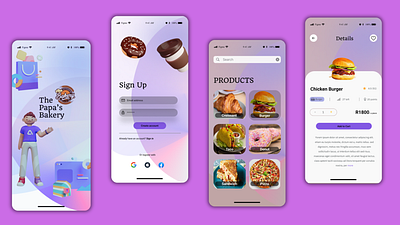 Bakery App Design app bakery design figma food transparent ui ux