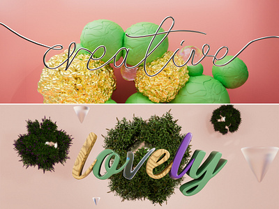 This is lovely. 3d 3d font 3d modeling c4d creative font fonts illustration lovely motion graphics redshift rendering surreal writing