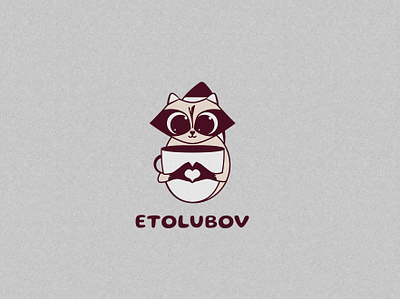 Logotype for coffeeshop animal branding coffee cup flat graphic design illustration logo raccoon shop vector