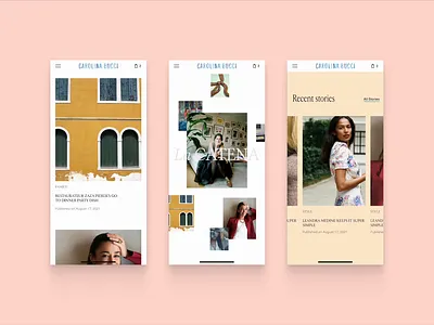 Carolina Bucci animation brand gallery interface luxury mobile photo store ui ux web