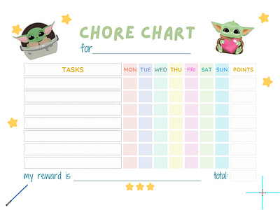 Yoda Chore Chart babyyoda chores homework starwars yoda