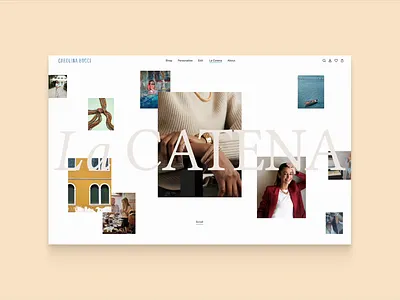 Carolina Bucci animation gallery grid interface luxury photo store ui ux web