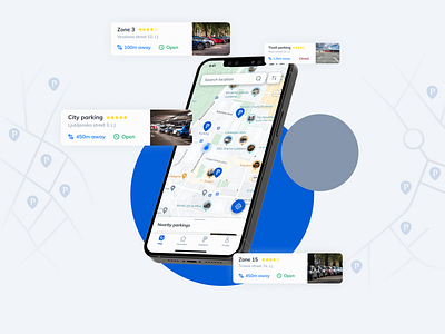 Parker - Parking App app ios minimalist mobile mobile app parker parking ui ui design ux ux design uxui