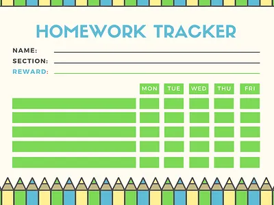 Homework Tracker education homework homeworkchart printable school tracker