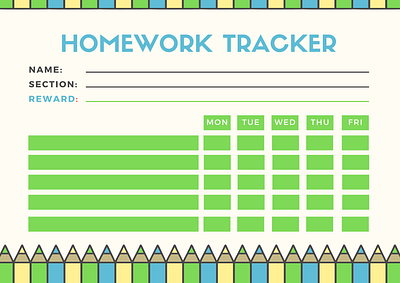 Homework Tracker education homework homeworkchart printable school tracker
