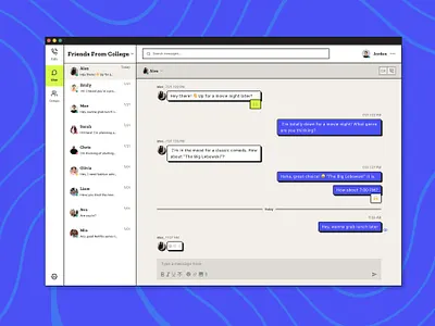 #Daily UI #013 #Direct Message app design ui