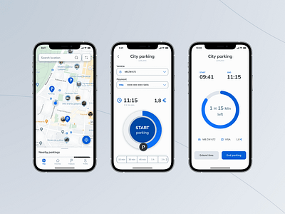 Parker - Parking App app design ios minimalist mobile mobile app parker parking ui ui design ux ux design uxui