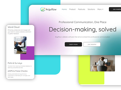 Arguflow Splash Site animation branding design graphic design logo motion graphics typography ui ux video editing web design