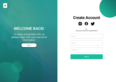 Sign Up Page ui