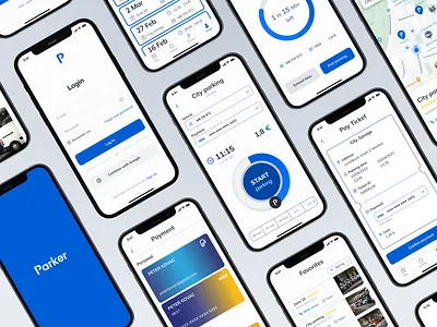 Parker - Parking App app design ios minimalist mobile mobile app parker parking ui ui design ux ux design uxui
