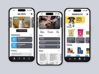 Mobile App for veterinary Clinic app branding design design application graphic design illustration ios ios design logo mobile app mobile design ui ux