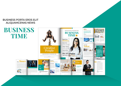 Business Magazine branding design graphic design typography