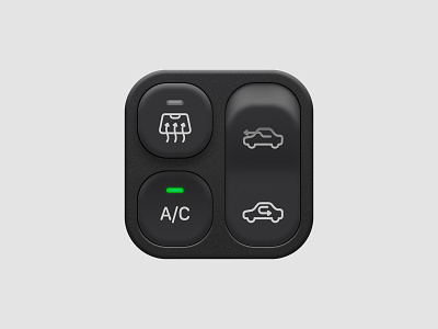Car Button Icon ac app app store button car icon icon design illustration mobile app icon ui