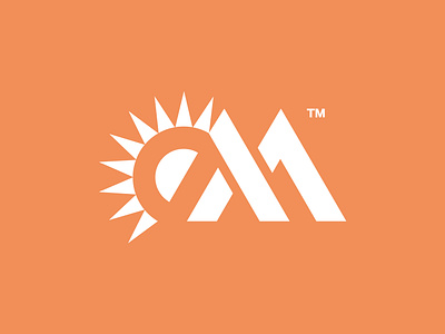 Mountain Sun M Monogram Logo avitive banding brand identity brand logo creative geometric logo logo design m logo minimal logo minimalist modern logo monogram logo mountain logo professional sun logo sunrise sunset symbol unique wardmark