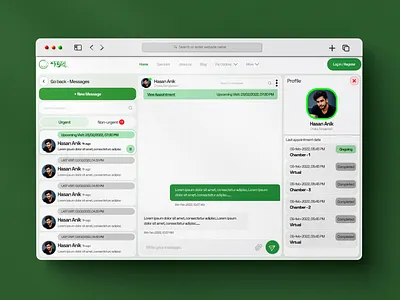 Online Live Chatting before Appointment chatting clean creative design doctor electronic health system graphic healthcare illustration logo minimal online patient simple ui userexperience userinterface ux uxdesign white
