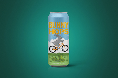 Bunny Hops! IPA 🐰🍺💥 branding design flat graphic design illustration logo vector