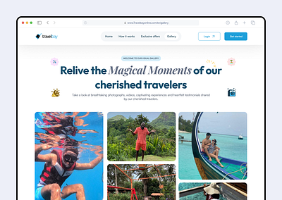 Travel Gallery clean design figma gallery landing page travel ui