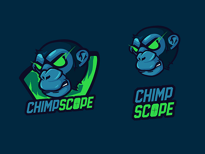 chimpscope ape branding graphic design logo monkey streaming twitch
