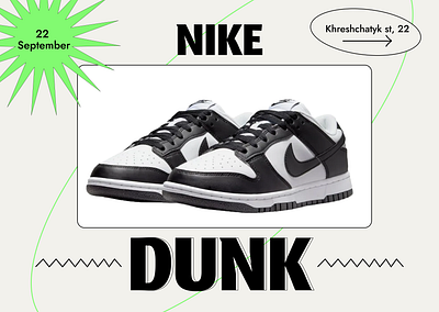 Nike Dunk poster branding design graphic design typography