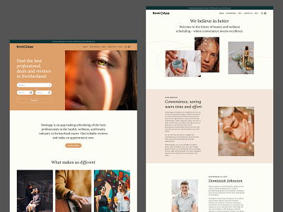 Book App - Website agency beauty booking design main page minimal ui ui design ux web website