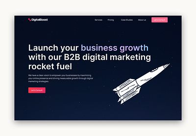 DigitalBoost | Homepage branding design ui ui design ux