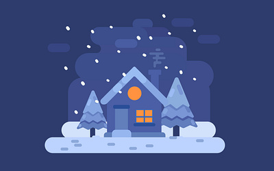 Winterfall 2d 2d illustration adobe design environment illustration night vector winter