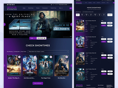 Movie Theater Landing Page Design blockbusternight boxoffice cinemalover cinemanight cinematech cinematicket cinephile dolbysound filmbuff fridaynightmovie imaxexperience moviedate moviemarathon moviepremiere movietheater nowshowing popcorntime retrocinema silverscreen theaterexperience