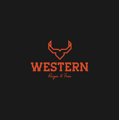 Western - Burger & Fries brand branding corporate design graphic design logo logotype western